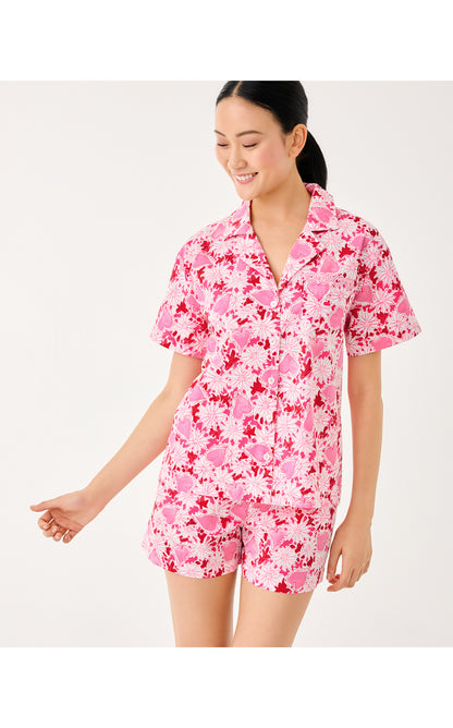 Mari Pajama Button-Up Top - Coconut Dear Heart