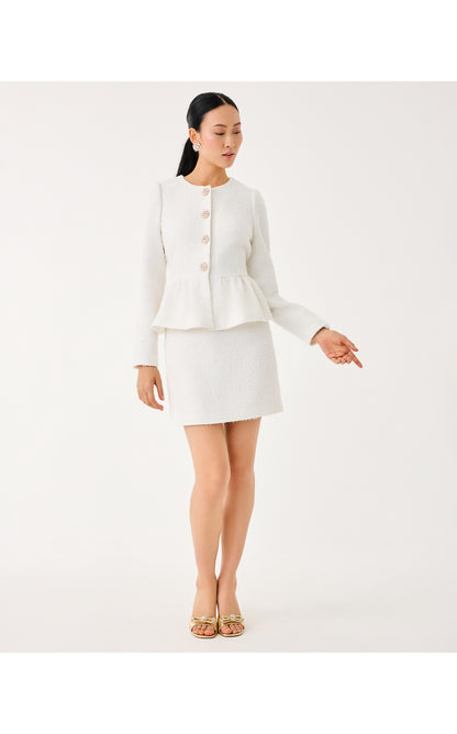 Kels Boucle Mini Skirt - Coconut Chic Chick Boucle
