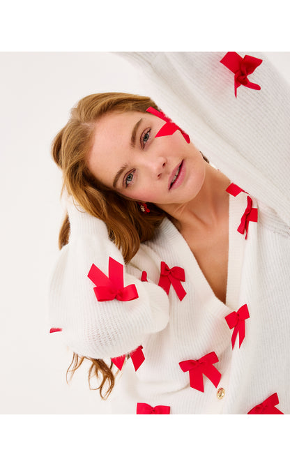 Zarie Cardigan - Coconut Party Bows