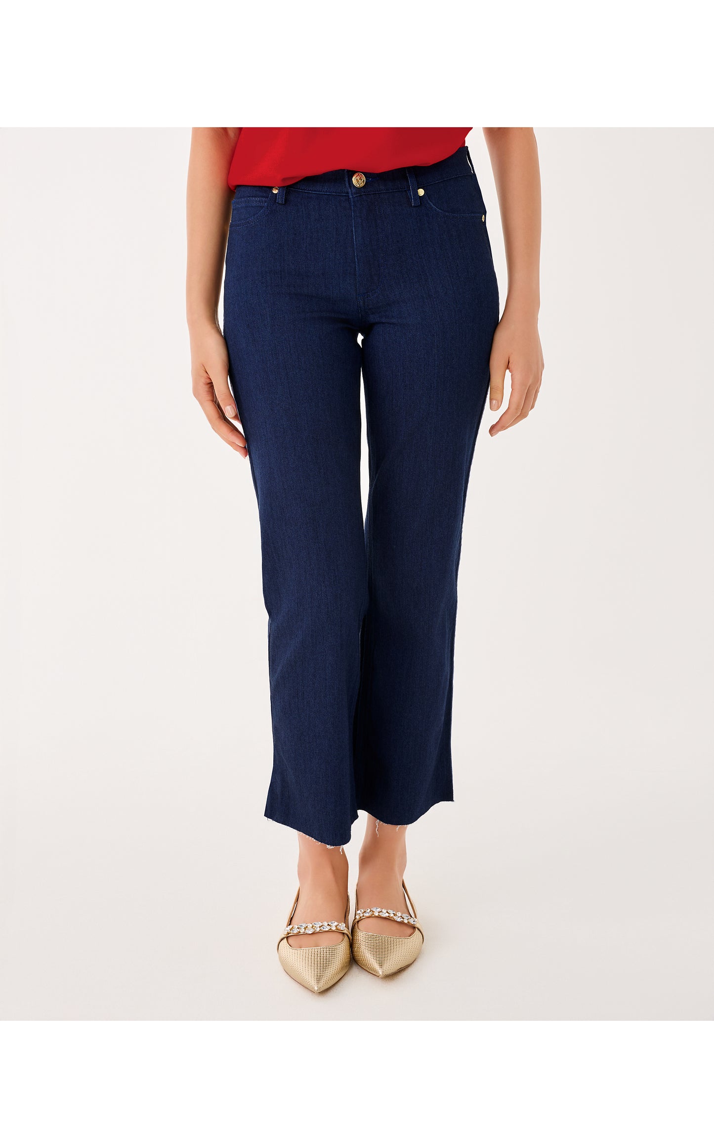 28" Lindessa High Rise Crop Jean - Dark Wash