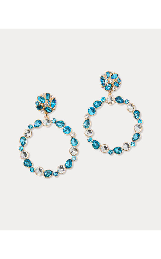 Party Punch Hoop Earrings - Bellevue Blue