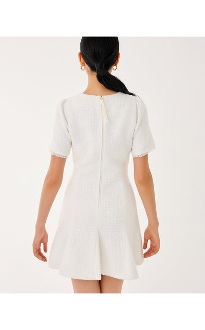 Geneva Boucle Dress - Coconut Chic Chick Boucle