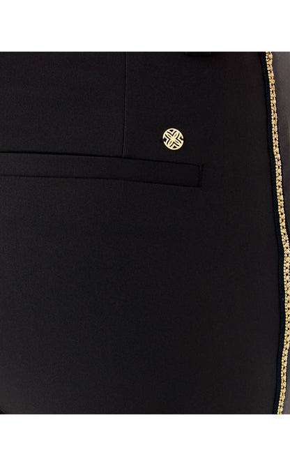 Ana Embellished Crop Flare - Noir