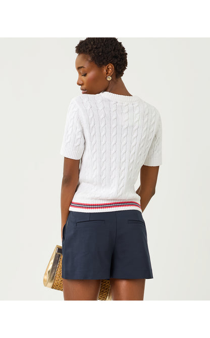 Miko Sweater - Resort White Lobster Embroidery