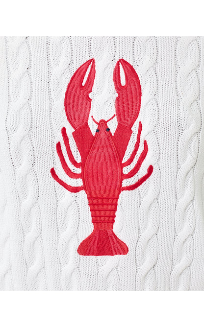 Miko Sweater - Resort White Lobster Embroidery
