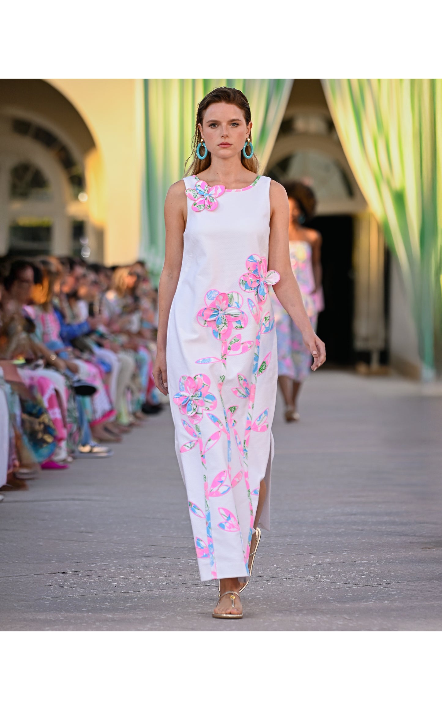 Marleigh Stretch Maxi Shift Dress - Resort White