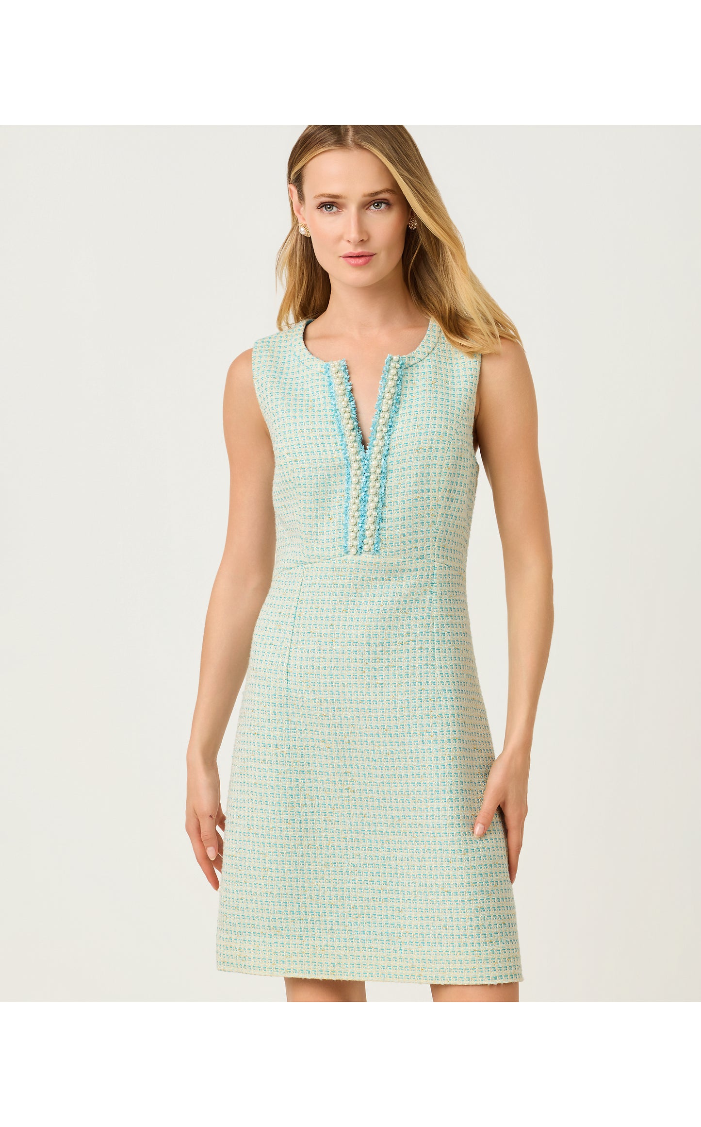 Aria Boucle Shift - Capri Blue Fantasy Boucle