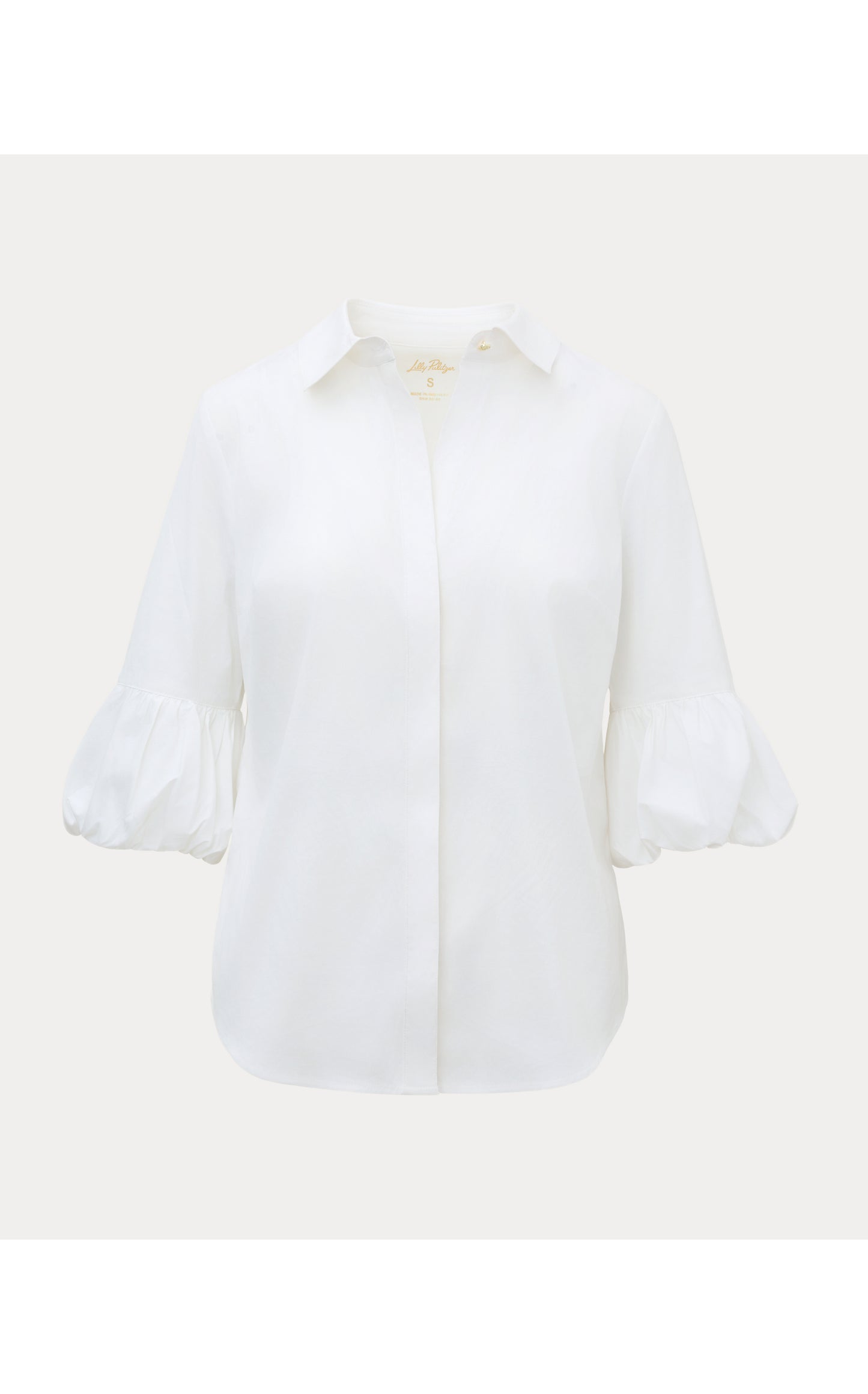 The Bubble Sleeve Lilly Shirt - Resort White