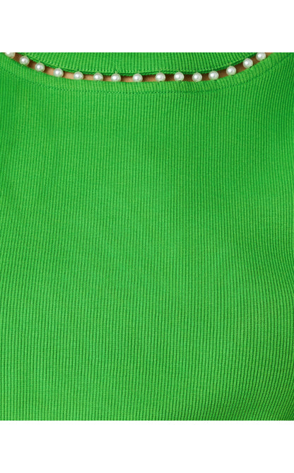 Vanna Knit Top - Putting Green