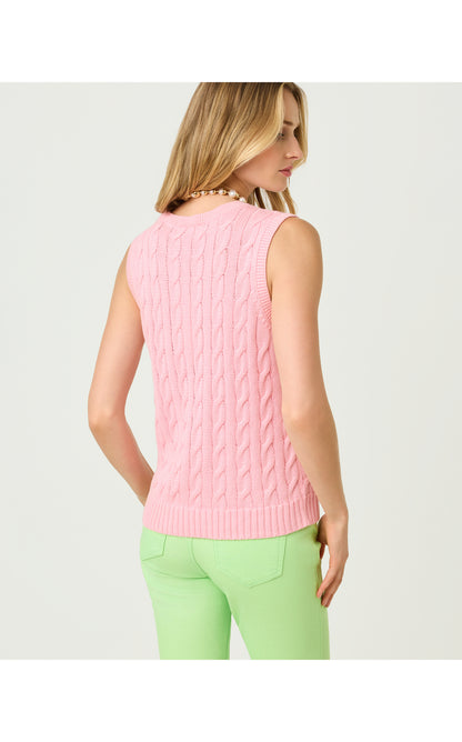Brockton Crew Neck Sweater Tank - Conch Shell Pink