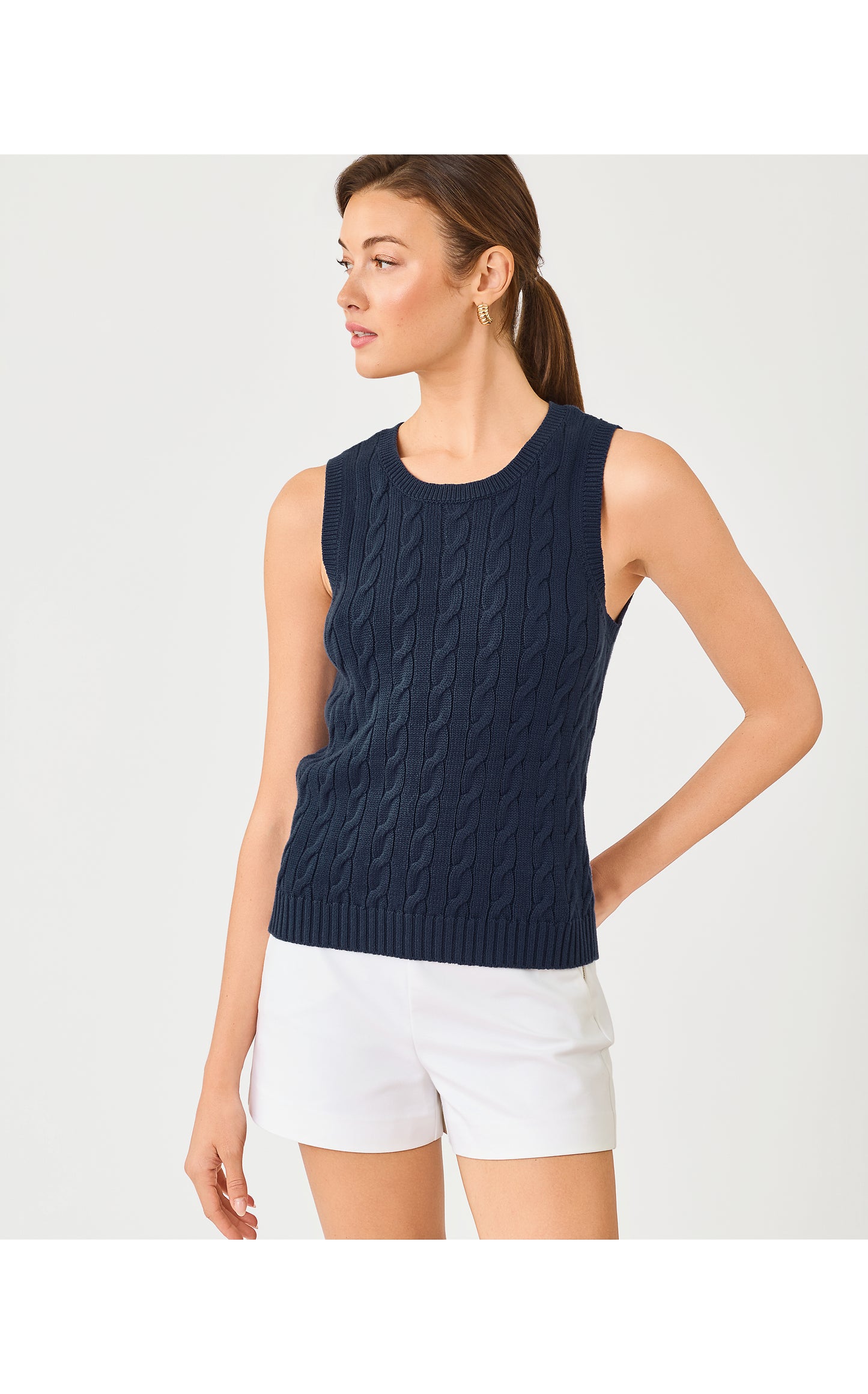 Brockton Crew Neck Sweater Tank - Low Tide Navy
