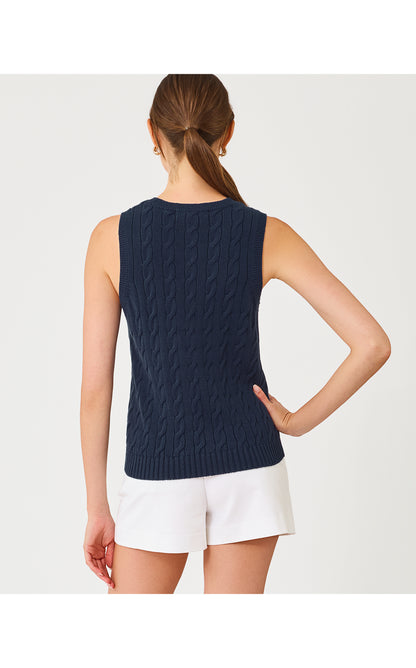 Brockton Crew Neck Sweater Tank - Low Tide Navy