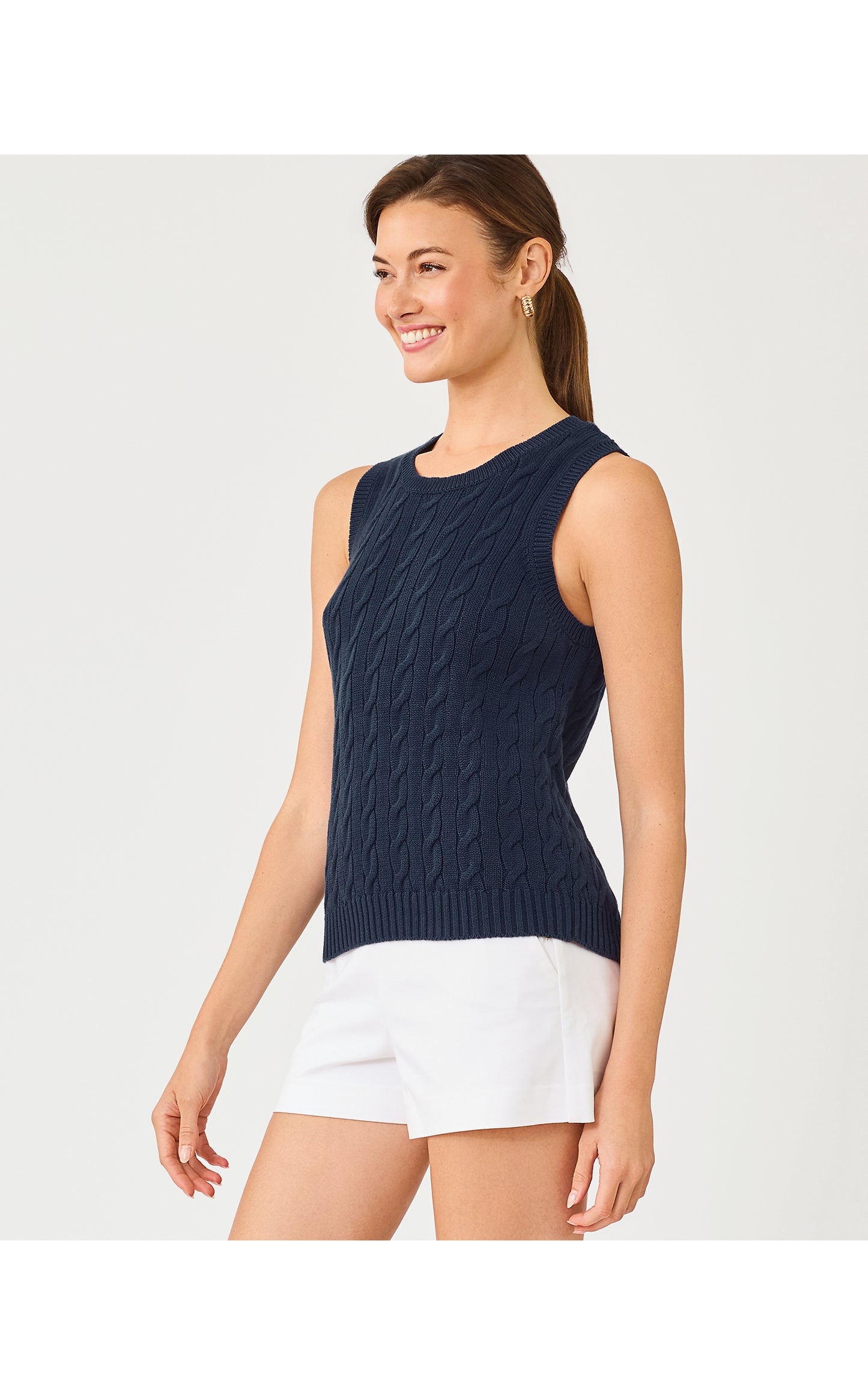 Brockton Crew Neck Sweater Tank - Low Tide Navy