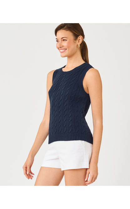 Brockton Crew Neck Sweater Tank - Low Tide Navy