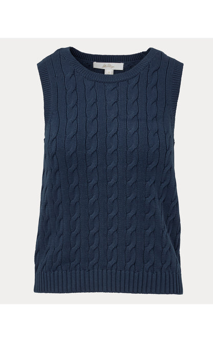 Brockton Crew Neck Sweater Tank - Low Tide Navy