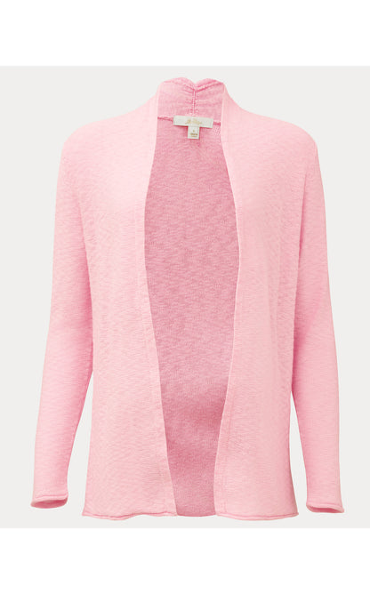 Faretta Long Length Cardigan -Pink Muse