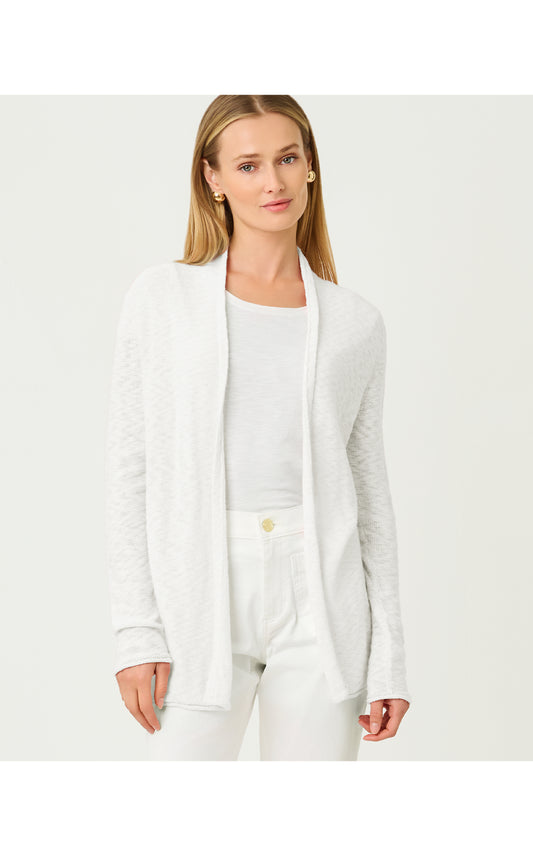 Faretta Long Length Cardigan - Resort White