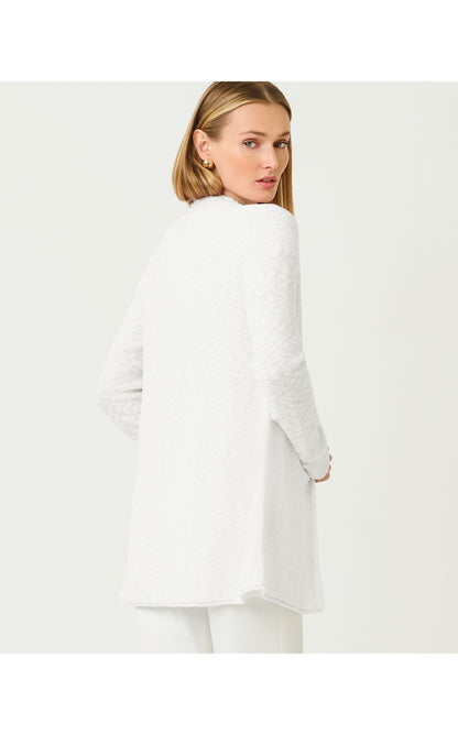 Faretta Long Length Cardigan - Resort White