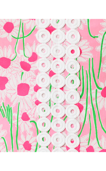 Delores Sleeveless Romper - Conch Shell Pink Sunny Daisies