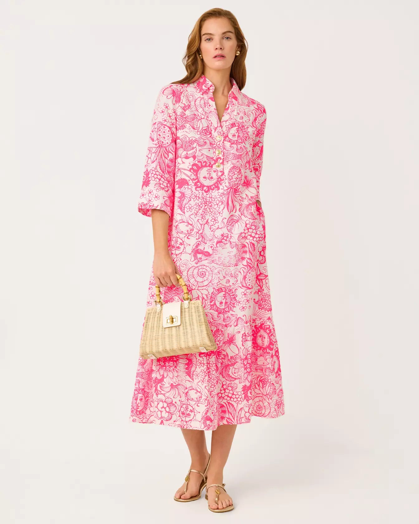 Alora Maxi Dress - Cherry Blossom Pink Fleur De Lilly