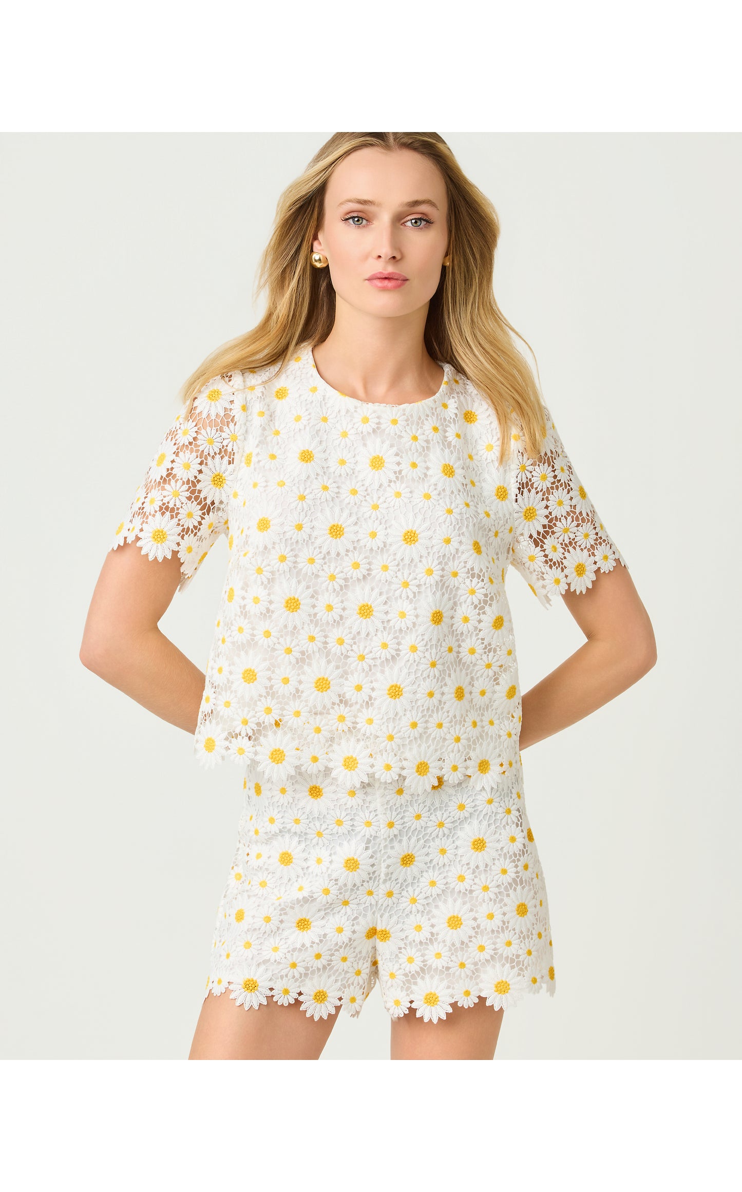 Louise Lace Top - Resort White Fresh As A Daisy Lace