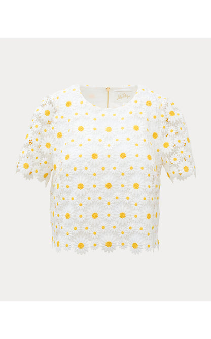Louise Lace Top - Resort White Fresh As A Daisy Lace