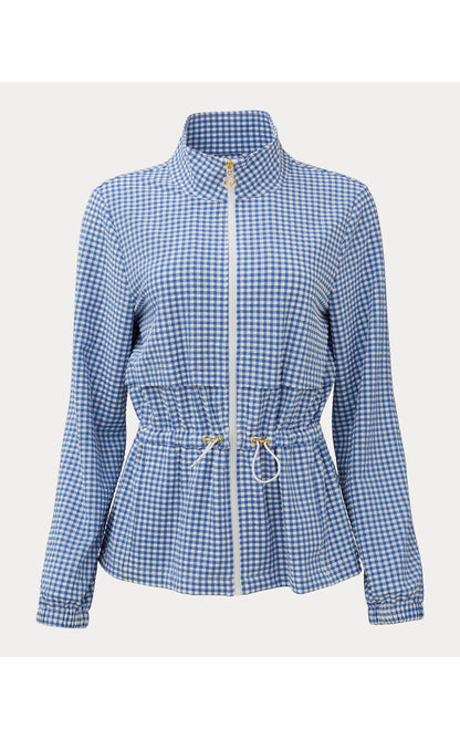 UPF50+ Romilly Performance Jacket - Starlight Navy Mini Performance Gingham