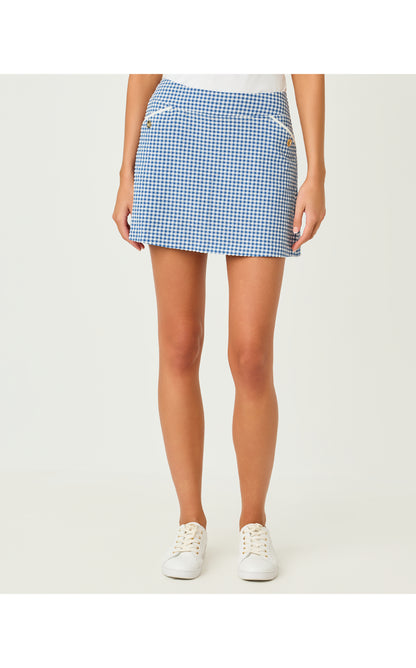 UPF50+ Thera Skort - Starlight Navy Mini Performance Gingham