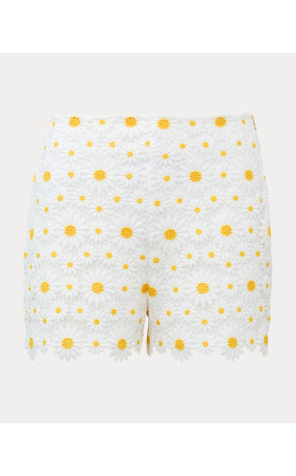 3" Devra High Rise Lace Short - Resort White Fresh As A Daisy Lace