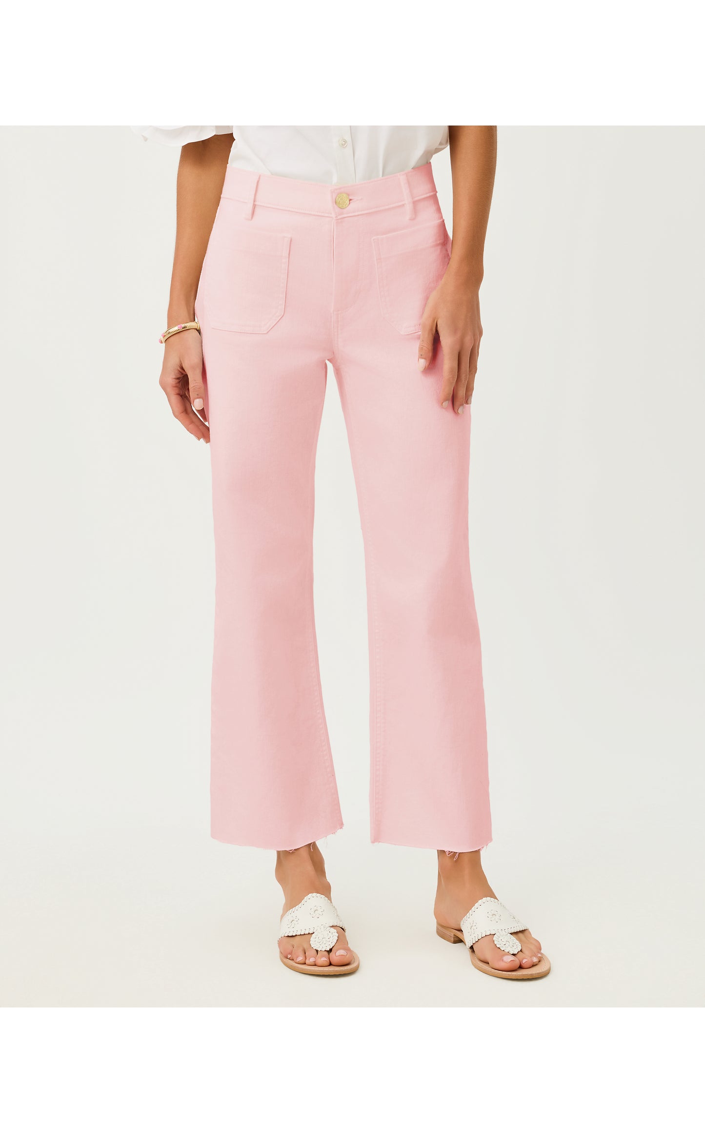 Harleen High Rise Crop Jean - Pink Muse