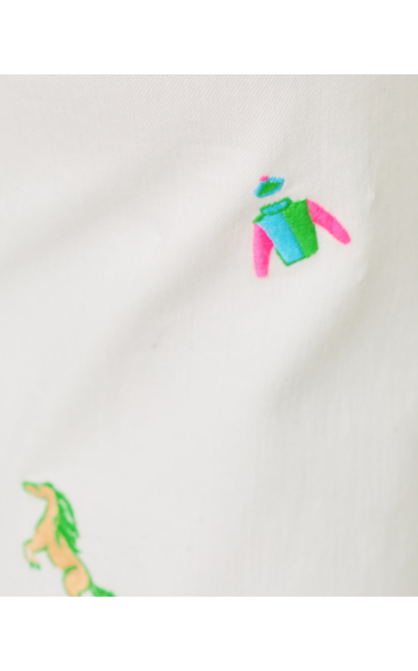 Harleen High Rise Crop Jean - Resort White Derby Ditsy Embroidery