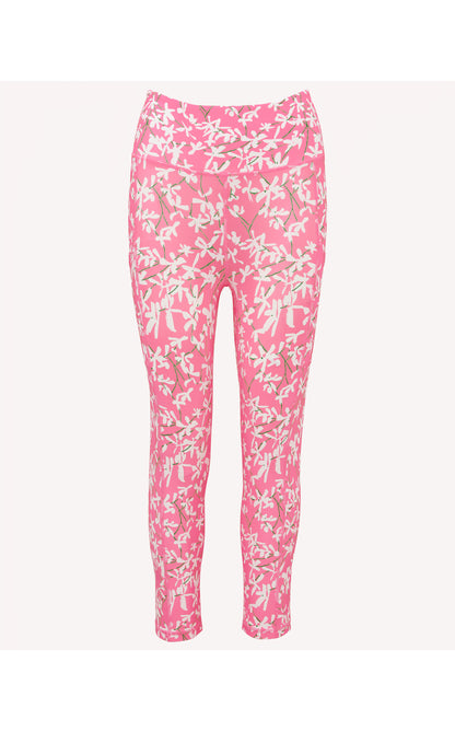 UPF 50+ Luxletic 21" Weekender High Rise Crop Legging - Confetti Pink Crossgrain Lil Liza