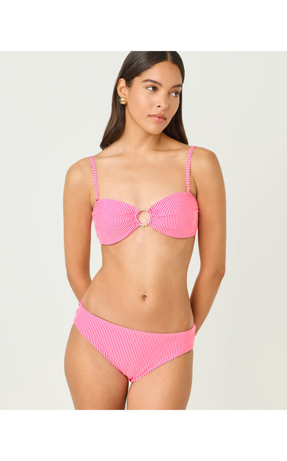 Betie Swim Bottom - Cherry Blossom Pink Seersucker Stripe