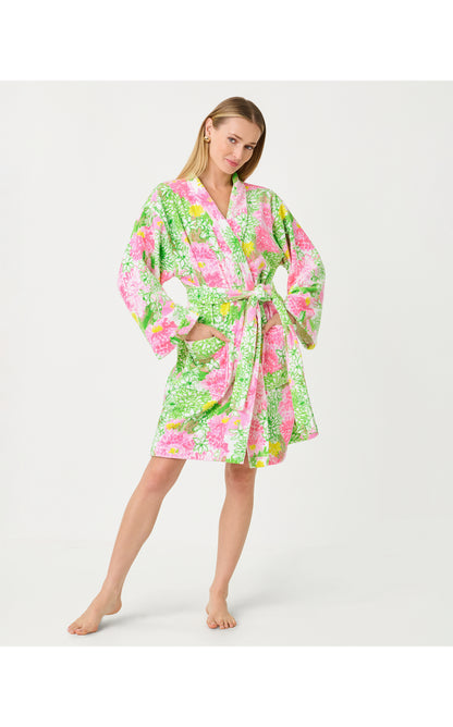 GWP Terry Robe - Resort White Mum Patch