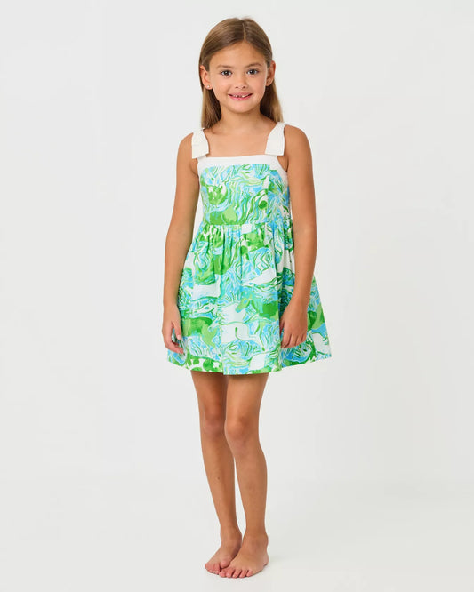 Mini Cheri Dress - Capri Blue Galloping Gals