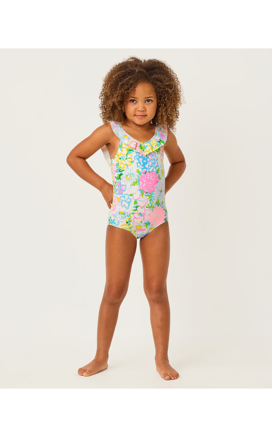 Girls UPF50+ Janah Swimsuit - Multi Lilly Garden