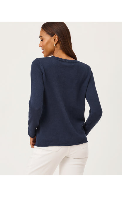 Kellyn Sweater - Low Tide Navy Nautical Lobster Jacquard