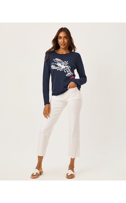 Kellyn Sweater - Low Tide Navy Nautical Lobster Jacquard