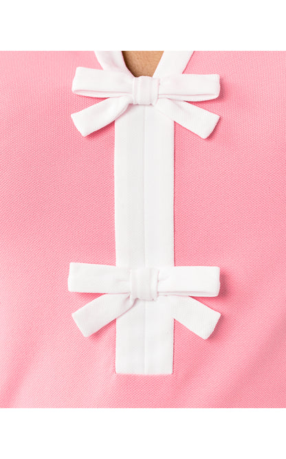 UPF50+ Luxletic Frida Bow Polo - Conch Shell Pink
