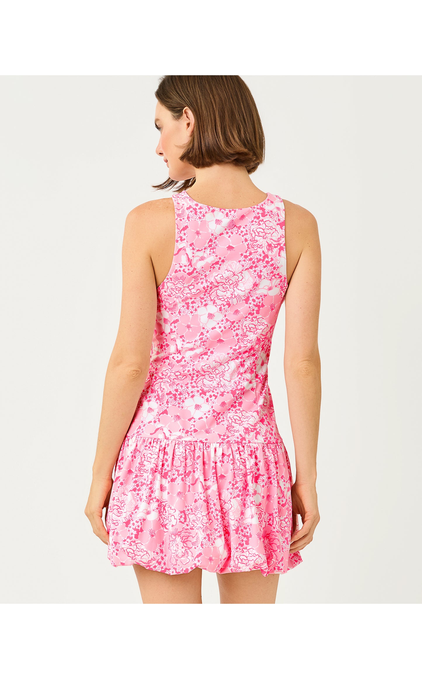 UPF50+ Delvenie Bubble Hem Dress - Conch Shell Pink Burst Of Joy