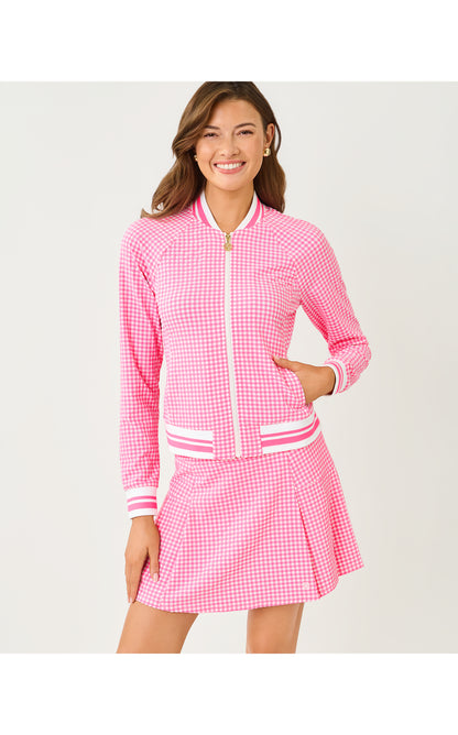 UPF50+ Jaydea Jacket - Cherry Blossom Pink Mini Performance Gingham