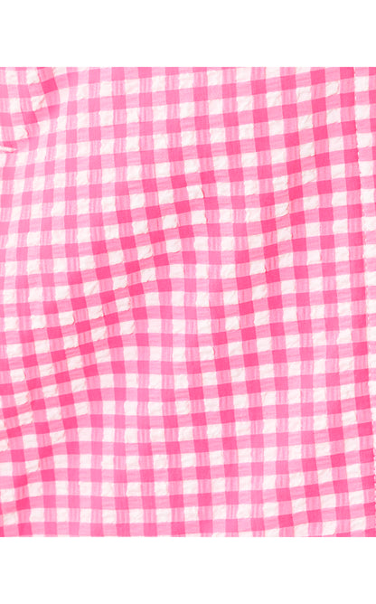 UPF50+ Jaydea Jacket - Cherry Blossom Pink Mini Performance Gingham