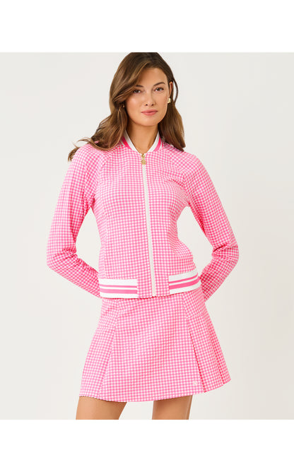 UPF50+ Huxley Skort - Cherry Blossom Pink Mini Performance Gingham