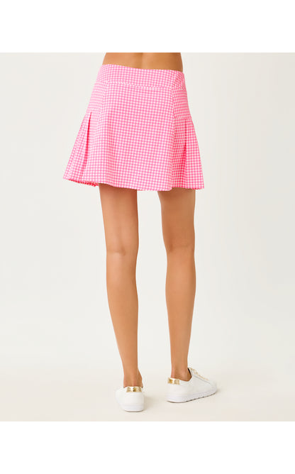 UPF50+ Huxley Skort - Cherry Blossom Pink Mini Performance Gingham