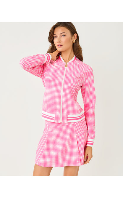 UPF50+ Huxley Skort - Cherry Blossom Pink Mini Performance Gingham