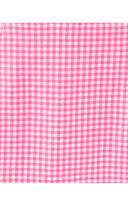 UPF50+ Huxley Skort - Cherry Blossom Pink Mini Performance Gingham