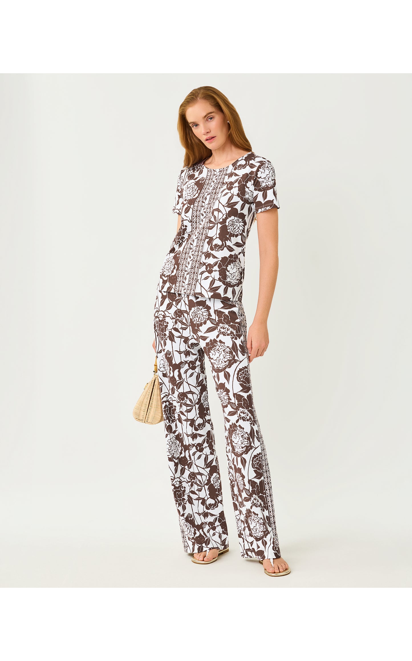 Demia UPF 50+ Knit Pant - Resort White Marni Engineered Chillylilly