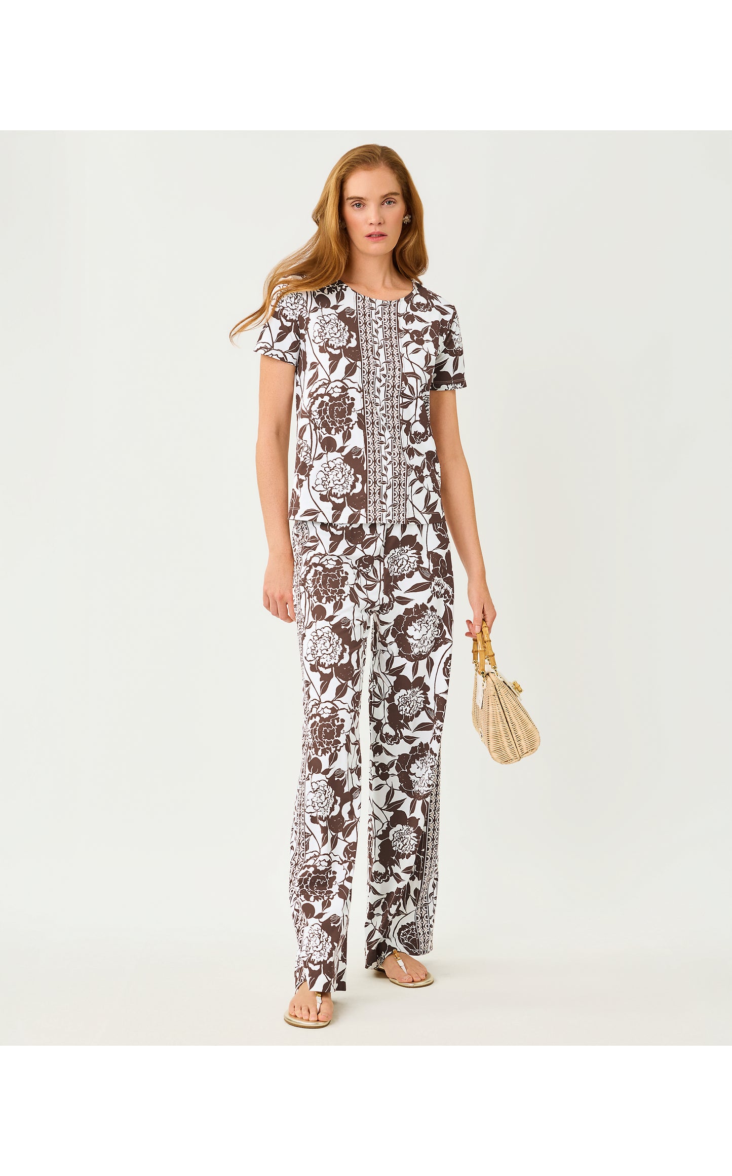 Demia UPF 50+ Knit Pant - Resort White Marni Engineered Chillylilly