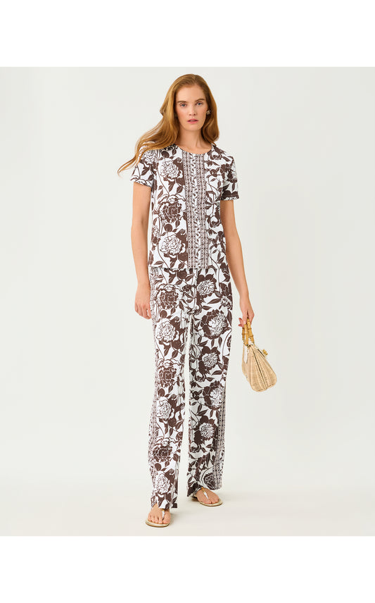Demia UPF 50+ Knit Pant - Resort White Marni Engineered Chillylilly