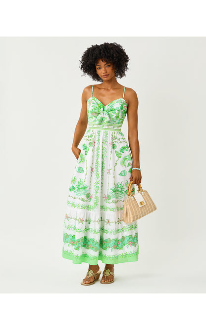 Janae Maxi Dress - Resort White Ship To Shore Engineered